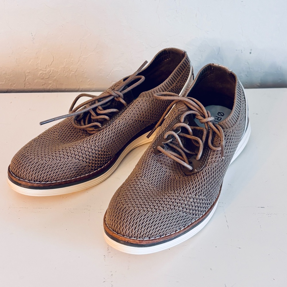 Cole Haan OriginalGrand Meridian Knit Oxford Shoes in Brown, Size 5.5